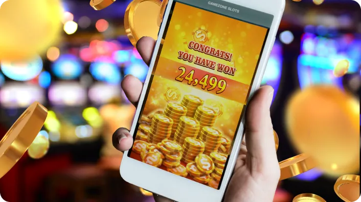Slot machines with flashing lights